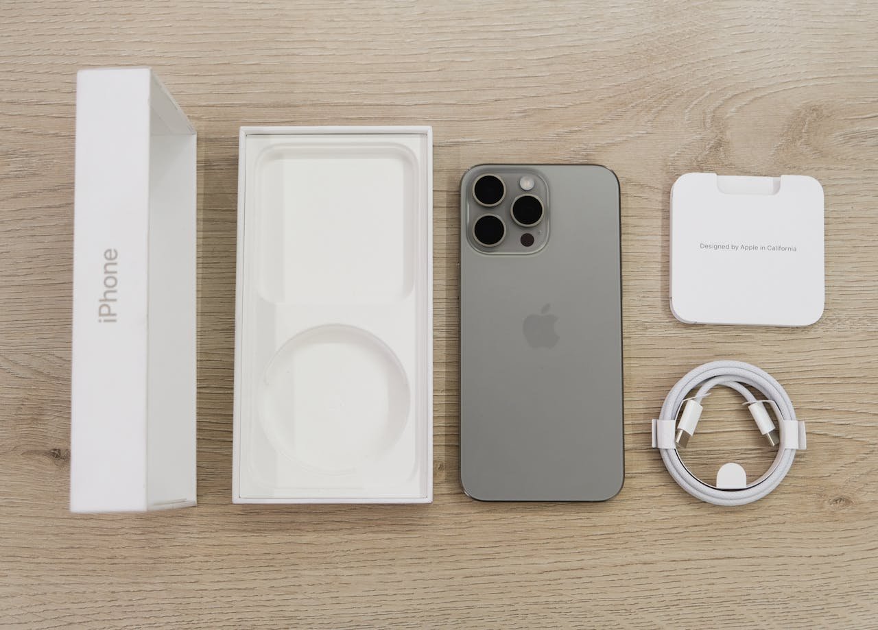 Unboxing iPhone 15 Pro Max box in Natural Titanium color - (Mention @zana_qaradaghy on Instagram while use this photo) Follow on Instagram @zana_qaradaghy